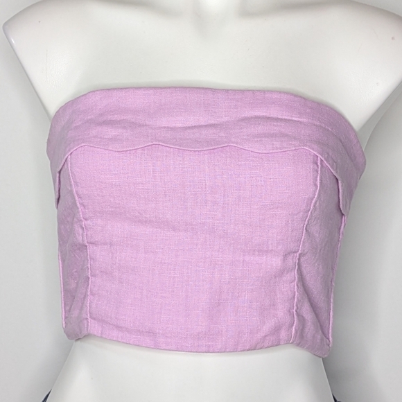 Abercrombie & Fitch Tops - Abercrombie & Fitch Purple Scalloped Sleeveless Crop Top S